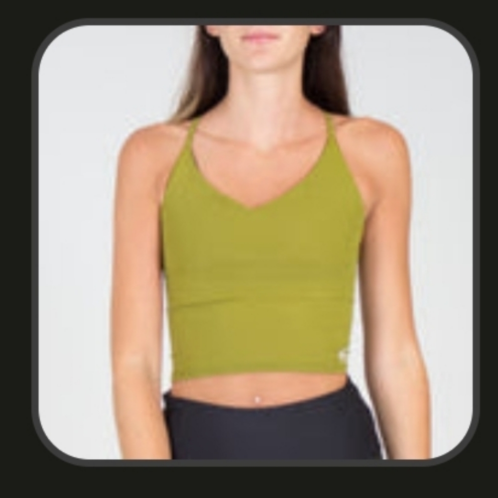 Greater Than Sports Sunrise Shelf bra, XS, Avocado Green